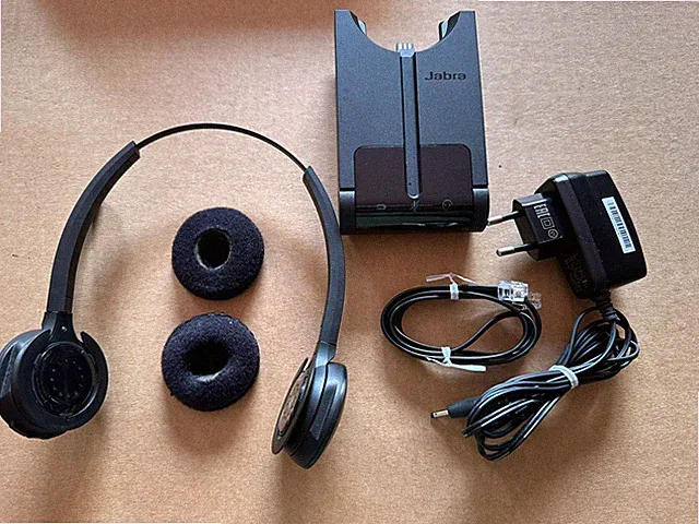 Jabra Pro 920 Duo kabelloses DECT-Headset Festnetztelefone mit Kabel !