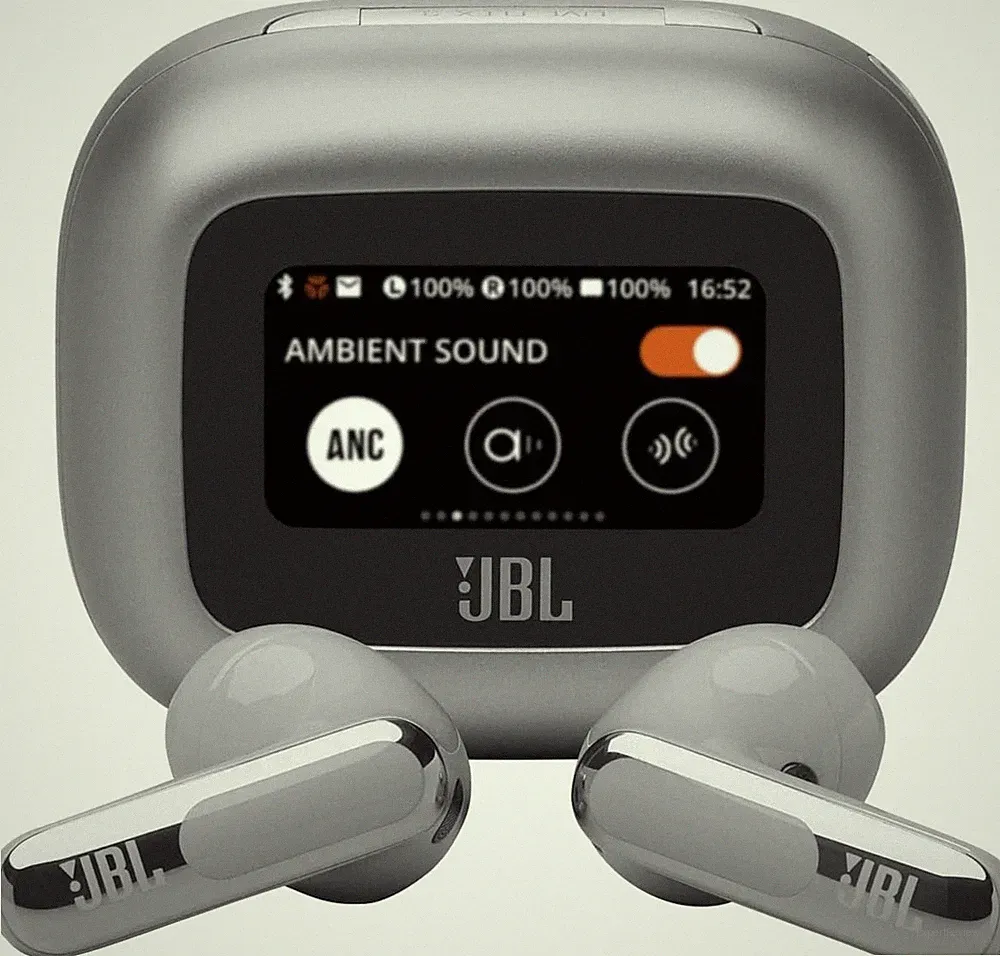 JBL In-Ear Kopfhörer LIVE FLEX 3 silber Adaptive Noise Cancellation