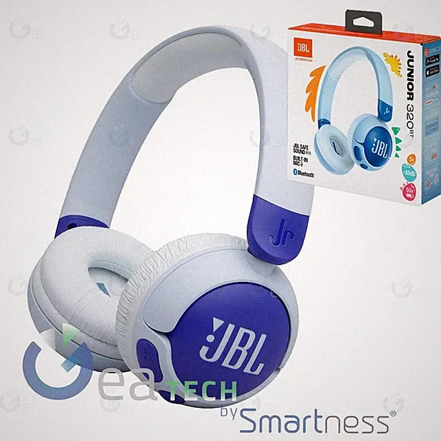 JBL Jr 320BT Cuffie zu Pavillon On-Ear Wireless BT 5.3 COMPATIBILE Kinder Blau