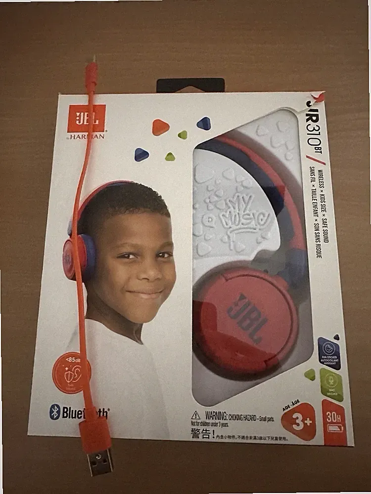 JBL Jr BT310 Kinder On-Ear Kopfhörer - Rot/Blau
