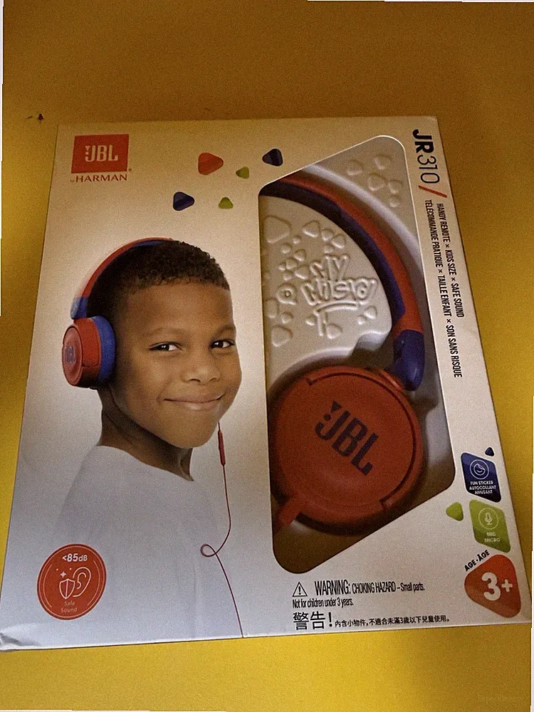 JBL JR310 Kinderkopfhörer Rot/Blau | Safe Sound 85dB | Mikrofon | NEU