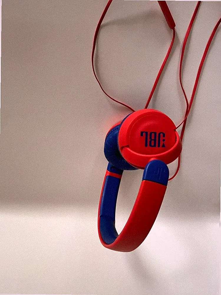JBL JR310 On-Ear Kopfhörer mit Kabel, 3,5 mm Klinke, Rot/Blau
