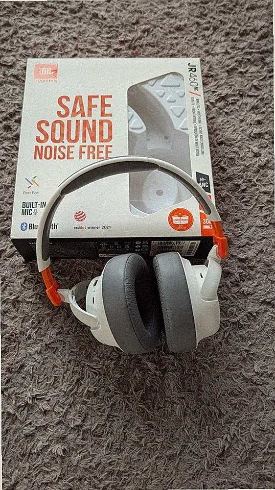JBL JR460 NC Bügelkopfhörer, Bluetooth, Kabellos, Aktives Noise Cancelling, Weiß