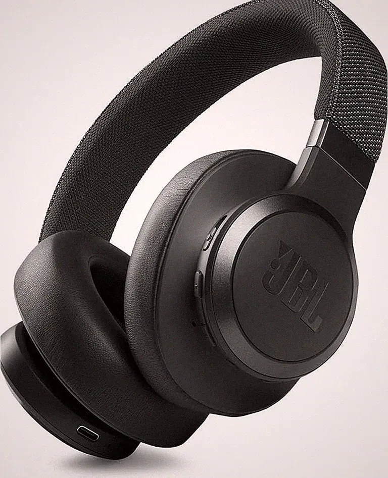 JBL Live 660 NC kabelloser Over-Ear Bluetooth-Kopfhörer Schwarz.