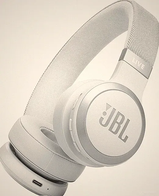 JBL LIVE 670NC weiß kabelloser On-Ear-Kopfhörer mit TrueAdaptiveNoise Cancelling