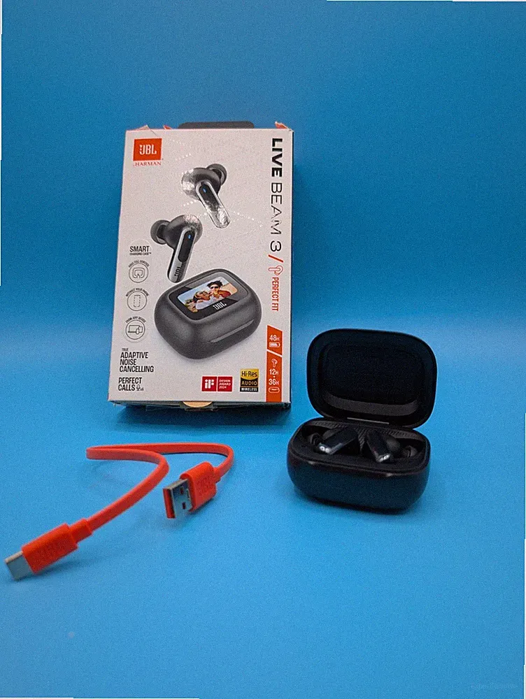 JBL Live Beam 3 Schwarz Bluetooth-Kopfhörer Earbuds kabellos 16 Ohm B-Ware