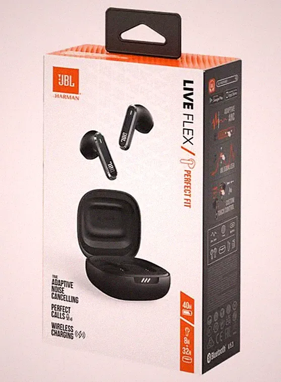 JBL Live Flex In-Ear Bluetooth-Kopfhörer - Schwarz