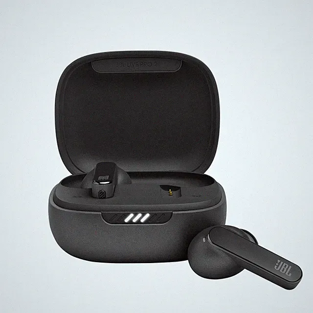 JBL Live Pro 2 TWS Wasserdichte, True-Wireless In-Ear Noise-Cancelling, Schwarz.