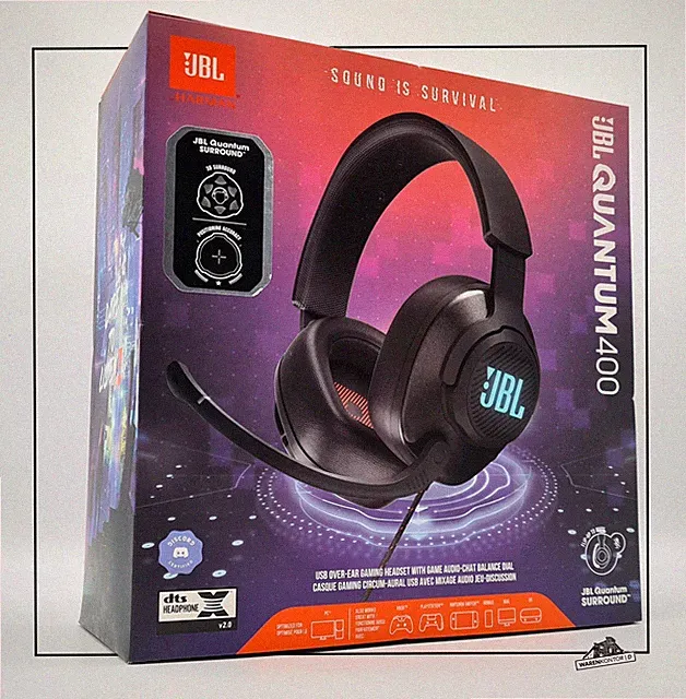 JBL Quantum 400 Over Ear Gaming Headset RGB USB 3,5mm Kabelgebunden | NEU