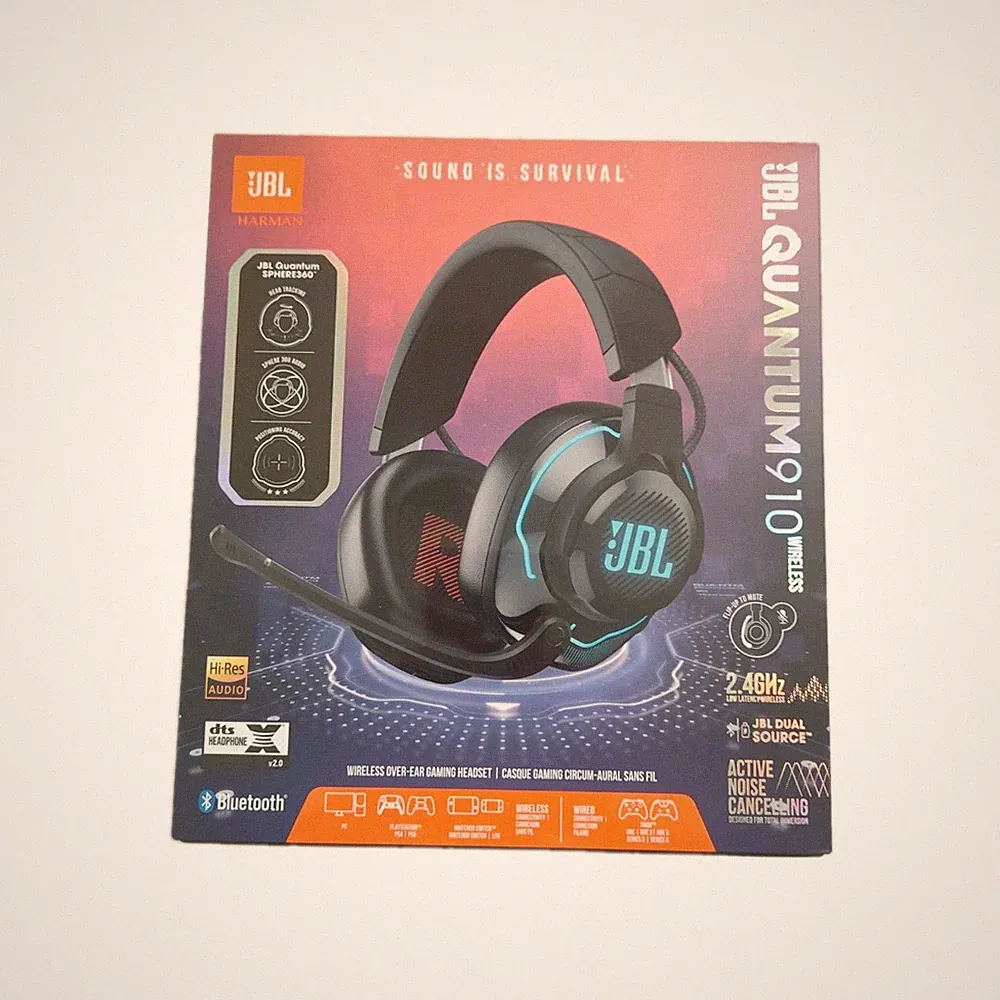 JBL Quantum 910, Over-Ear Gaming Headset, Bluetooth, Schwarz