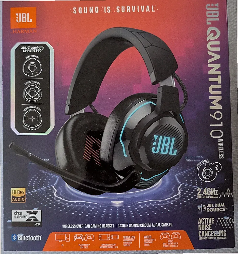 JBL Quantum 910 Wireless Over-Ear Gaming Kopfhörer, Schwarz