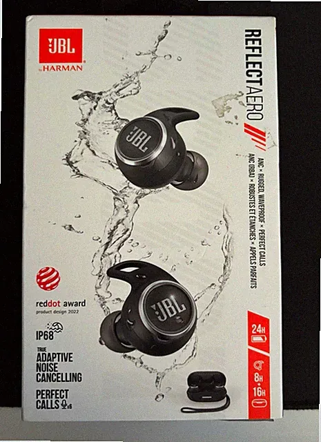 JBL Reflect Aero True Wireless Bluetooth In-Ear Ohrbügel ANC schwarz Mikrofon