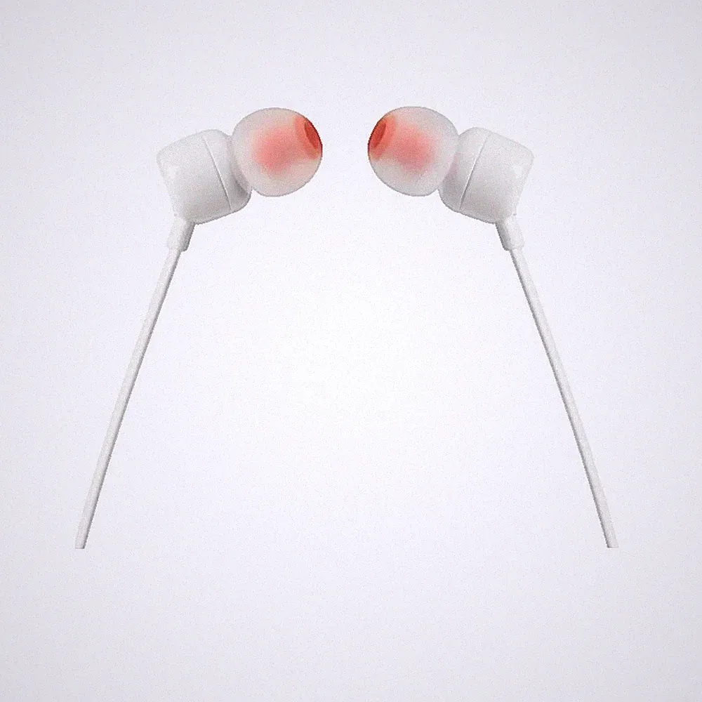 JBL T110 In-Ear Kopfhörer Pure Bass Weiß 9 mm mit Fernbedienung