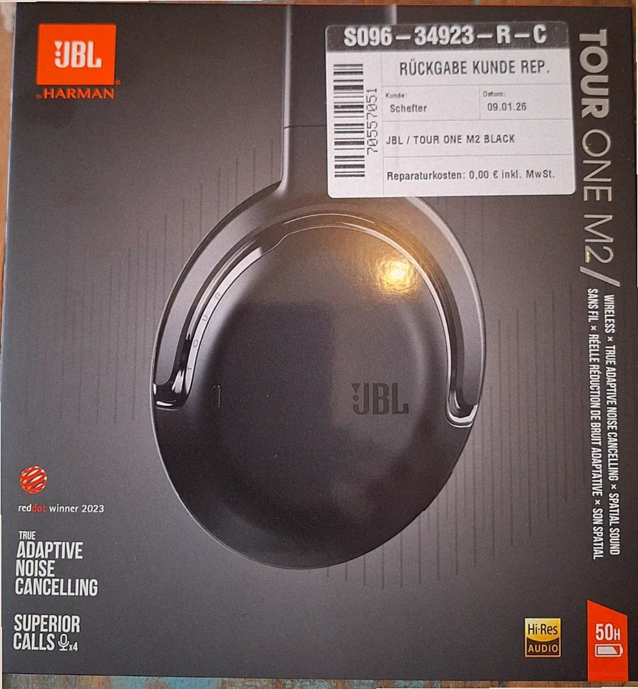 JBL TOUR ONE M2 BLACK - Neu (Originalkarton)