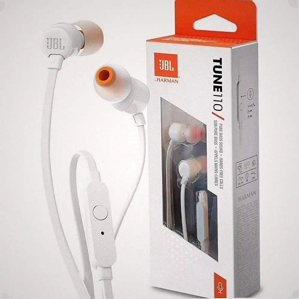 JBL TUNE 110 In-Ear-Kopfhörer – Weiß / JBLT110WHT / Kopfhörer *NEU*