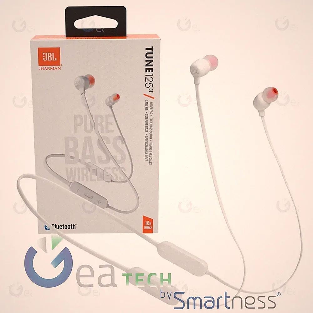JBL TUNE 125 T125BT In-Ear Wireless Bluetooth Kopfhörer Doppelt Ohrstecker Weiß
