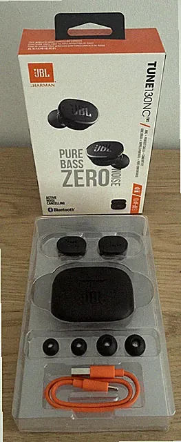 JBL Tune 130 NC TWS Wasserfeste True-Wireless In-Ear-Kopfhörer mit NC - schwarz