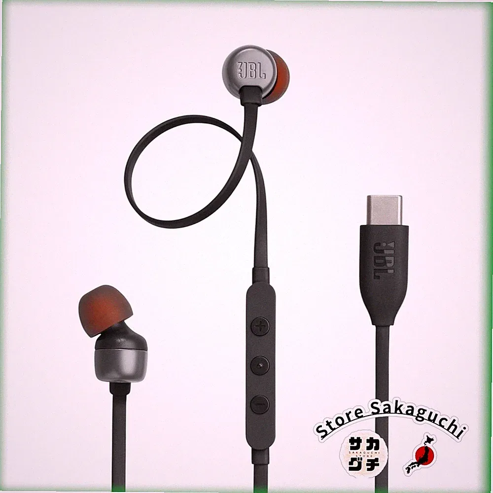 JBL Tune 310C USB-C Kabelgebundene In-Ear Ohrhörer Hi-Res Audio Schwarz für G...