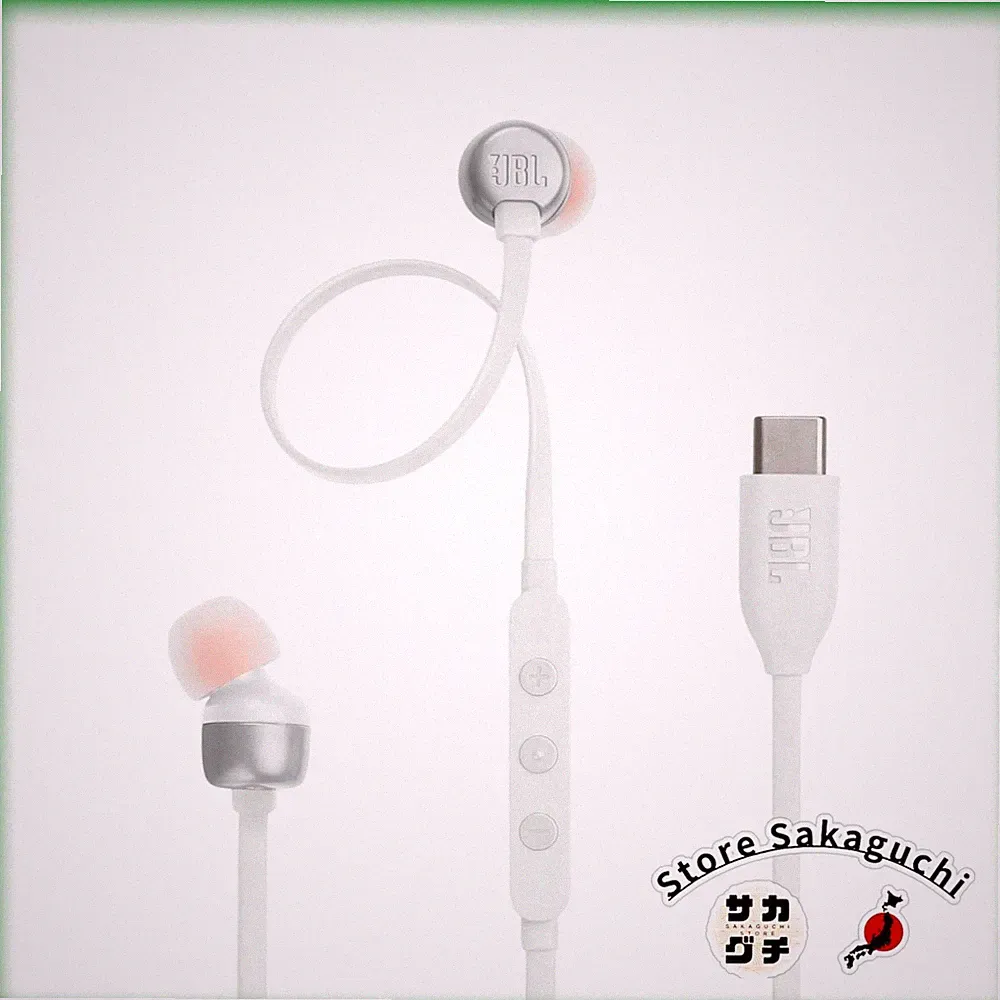 JBL Tune 310C USB-C Kabelgebundene In-Ear Ohrhörer Hi-Res Audio Weiß für Gami...