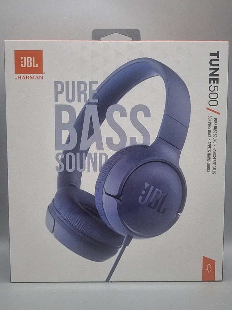 JBL Tune 500 On-Ear Kopfhörer 3.5mm Klinke Pure Bass Blau OVP