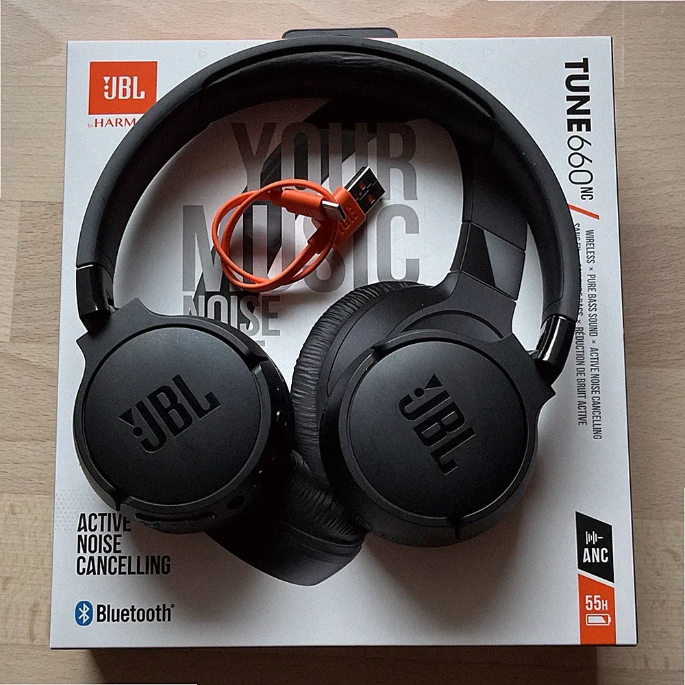JBL Tune 660NC Bluetooth-Kopfhörer On-Ear schwarz Wireless