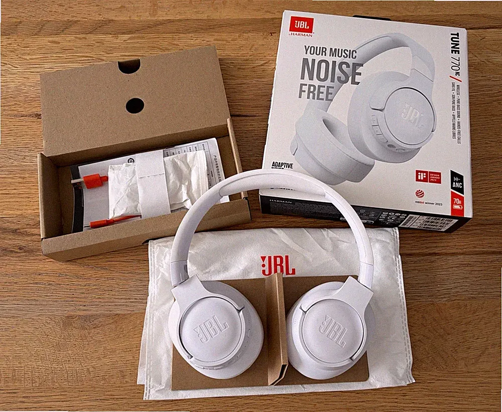 JBL Tune 770NC Bluetooth Over-Ear Kopfhörer mit ANC, Kabellos, Weiß