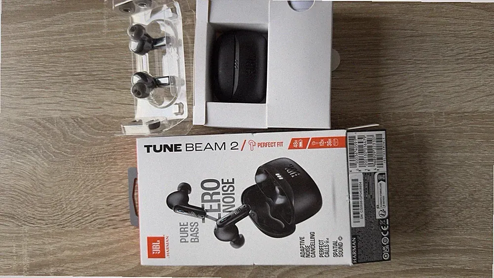 JBL Tune Beam 2 In-Ear Kopfhörer, Schwarz, Bluetooth, Kabellos, Noise Cancelling
