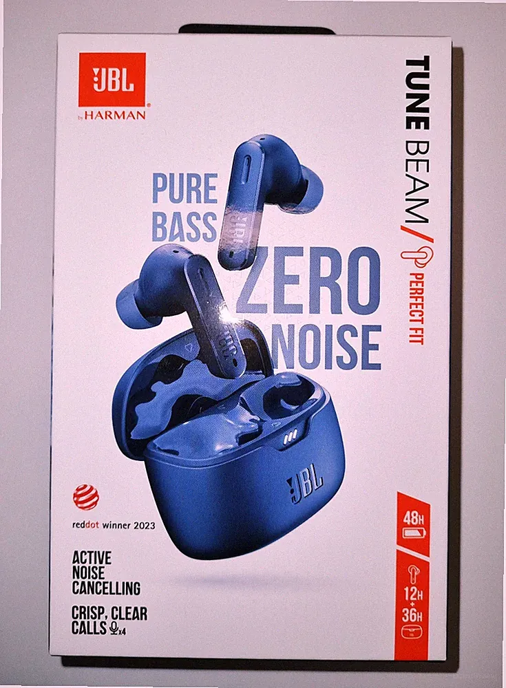 JBL Tune Beam Bluetooth In-Ear Kopfhörer ANC True Wireless Blau IP54 NEU