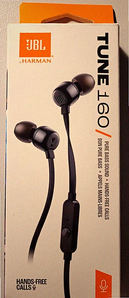 JBL TUNE160 In-Ear-Kopfhörer Schwarz kabelgebunden 3,5 mm mit Mikrofon