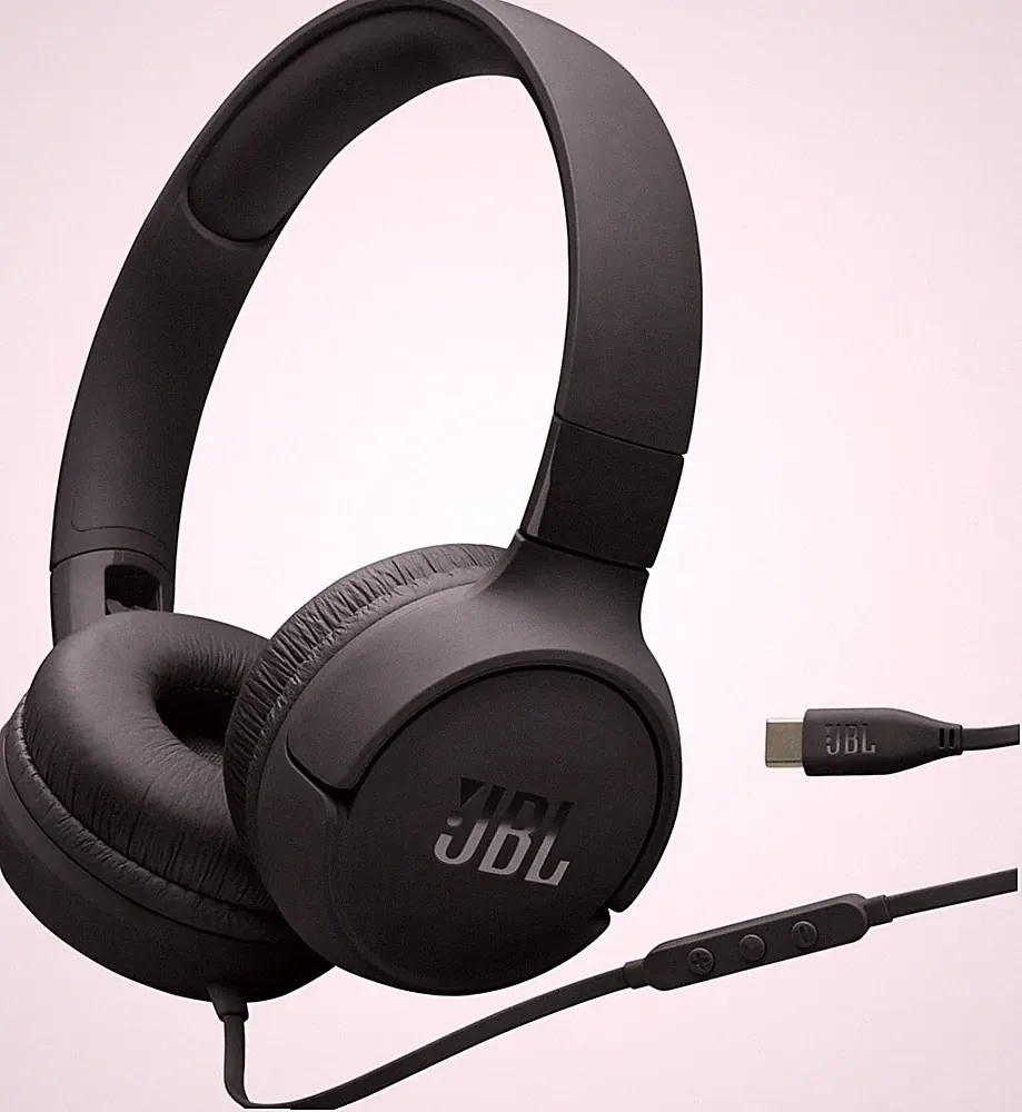 JBL Tune520C USB-C On-Ear kabelgebundene Kopfhörer, Ein-Klick-Universal-Fernbedi