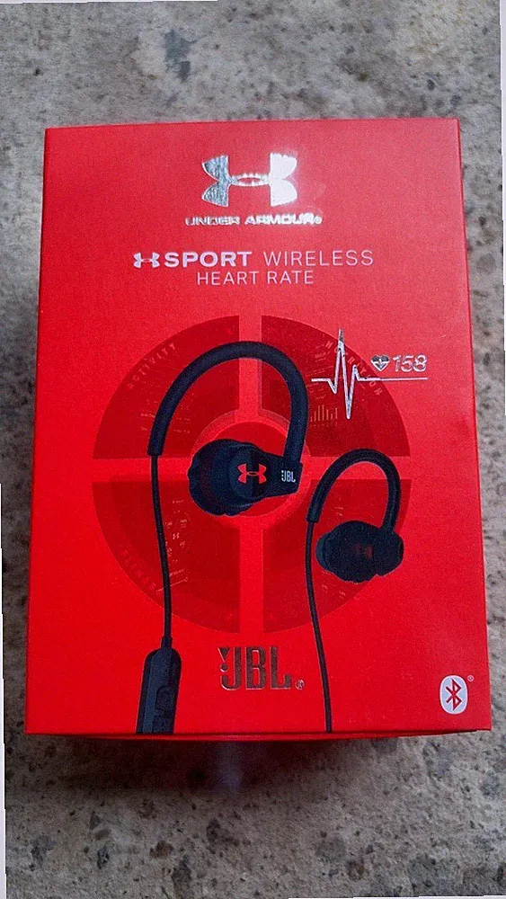 JBL Under Armor Sport Kabellose In-Ear-Kopfhörer mit Herzfrequenz - Schwarz & Rot