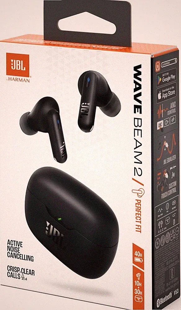 JBL Wave Beam 2 True Wireless In-Ear-Kopfhörer Schwarz Bluetooth ANC