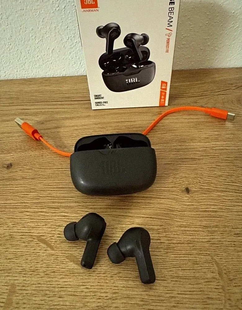 JBL Wave Beam In-Ear Bluetooth True Wireless Kopfhörer Mikrofon Schwarz Ladecase