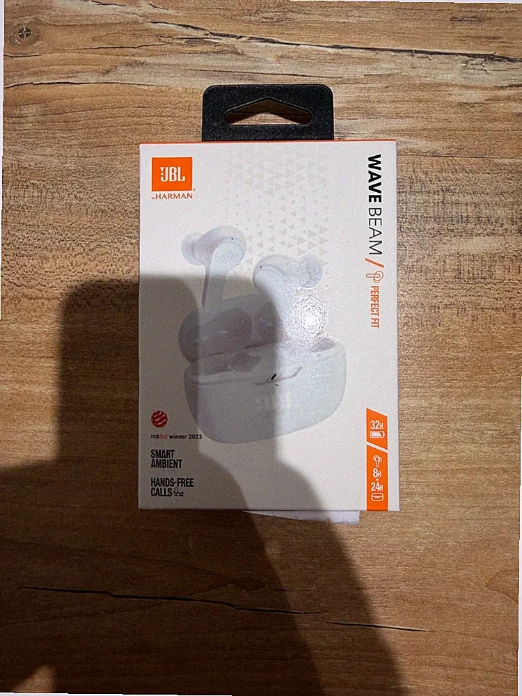 JBL Wave Beam True Wireless-Kopfhörer mit Mikrofon JBLWBEAMWHT weiß