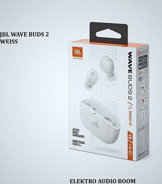 JBL WAVE BUDS 2 WEISS BLUETOOTH KOPFHÖRER ANC JBL PURE BASS SOUND⚪⚪⚪⚪🎶🎶😊😊