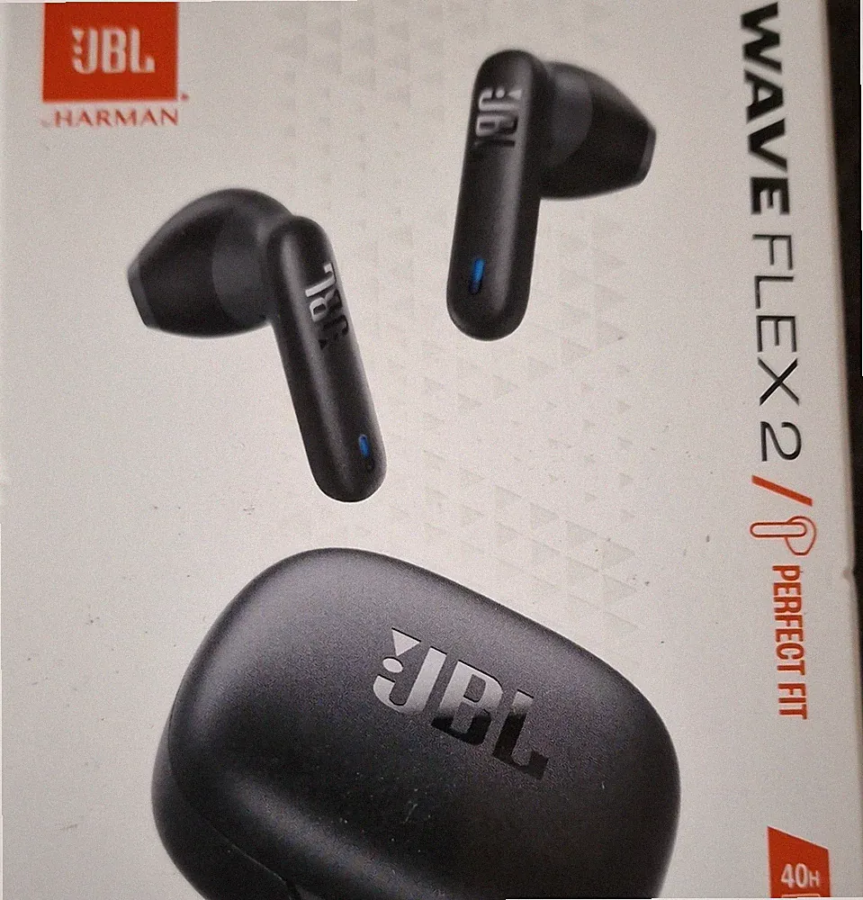 JBL Wave Flex 2 True Wireless Bluetooth In-Ear-Kopfhörer Schwarz, 40h Akku