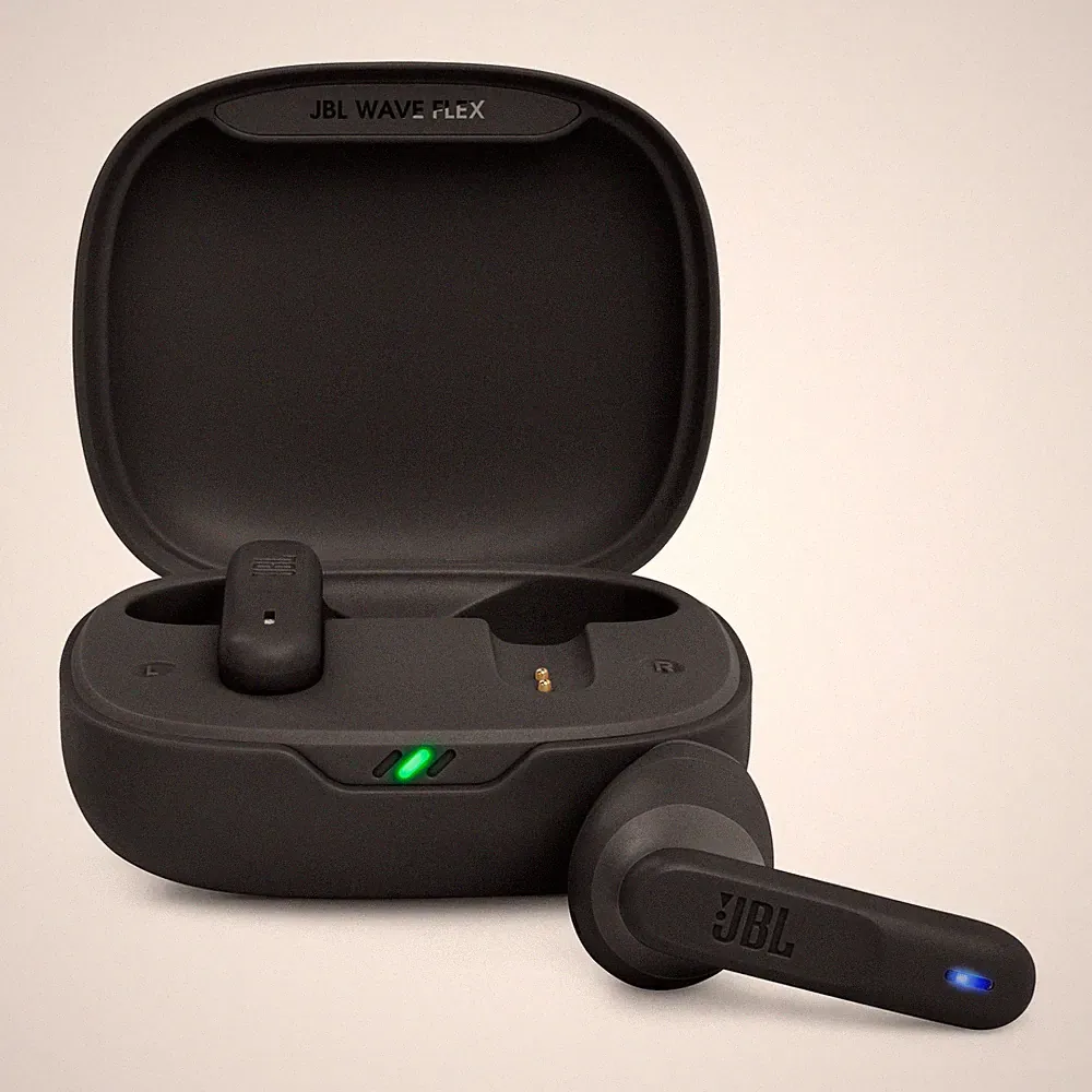 JBL Wave Flex – Kabellose In-Ear Ohrhörer, schwarz IP54- und IPX2-Wasserdicht, T