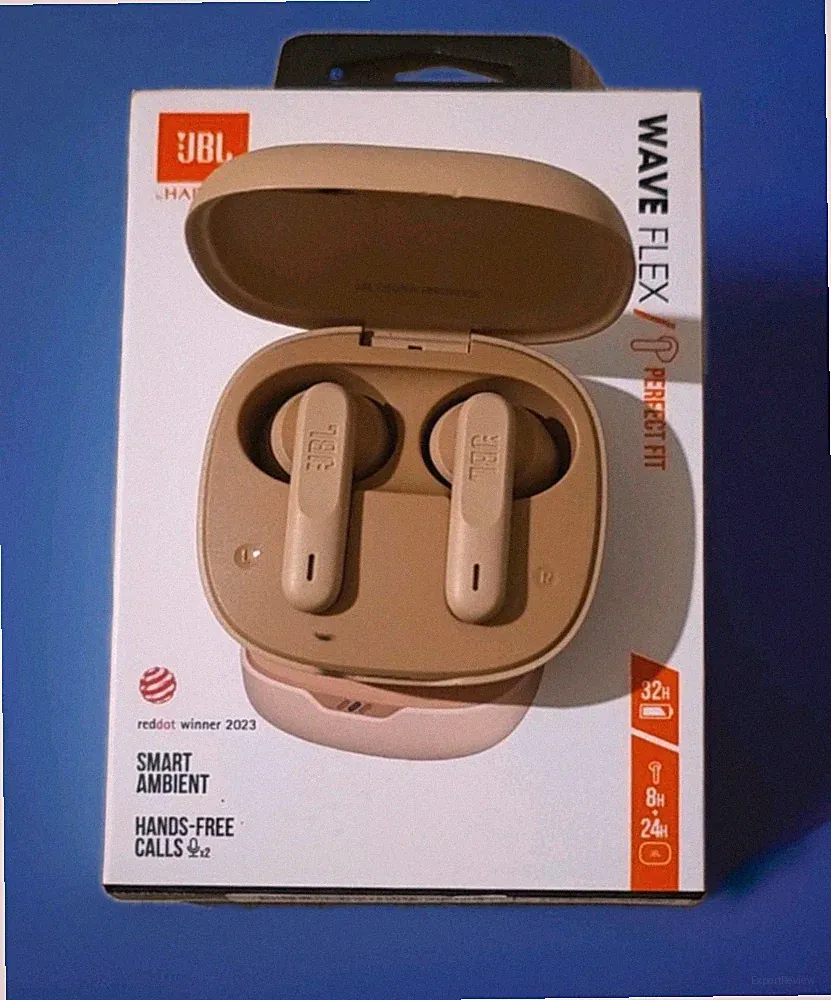 JBL Wave Flex True Wireless In-Ear-Kopfhörer – Beige (Wie neu & OVP)