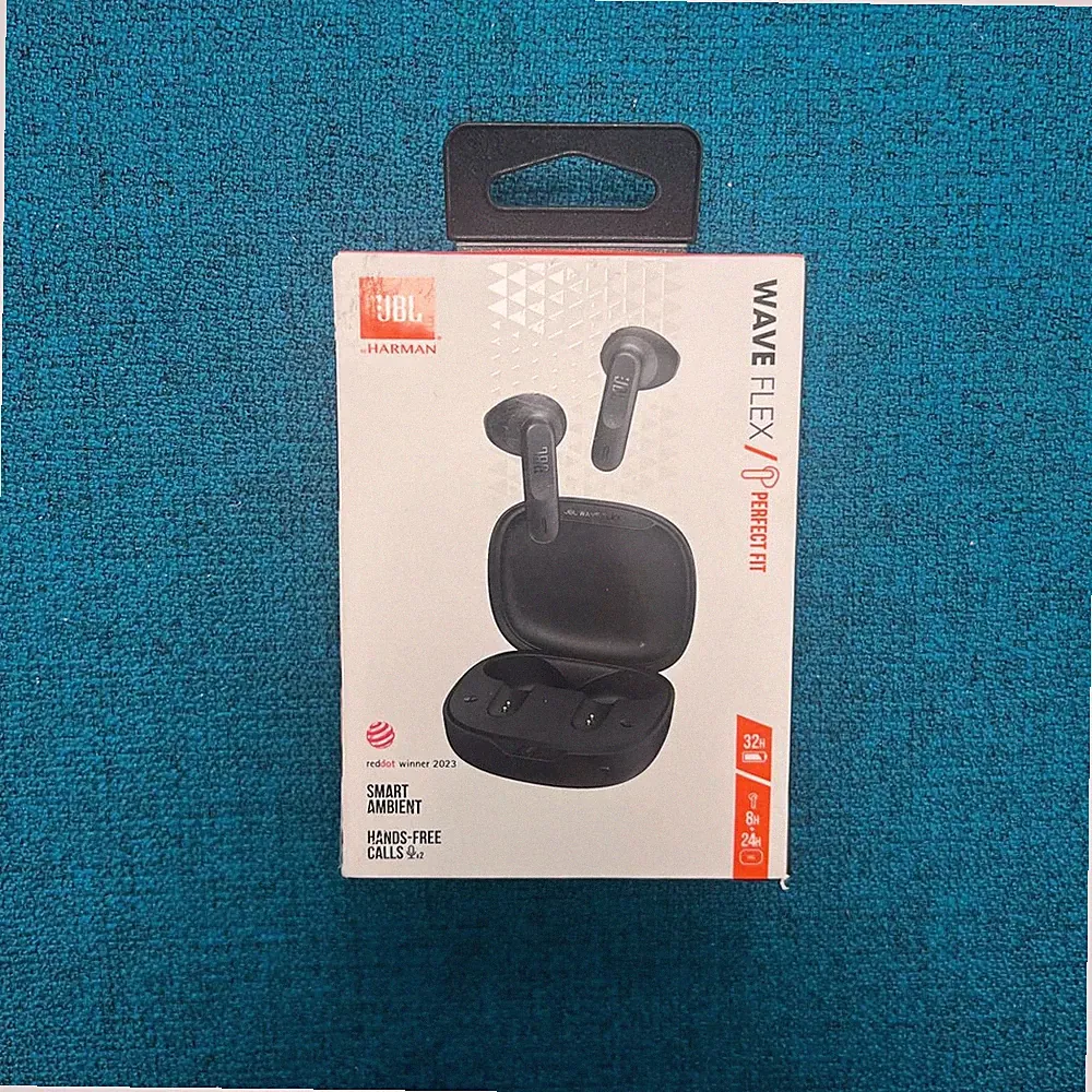 JBL Wave Flex True Wireless Kopfhörer Schwarz OVP Kabel guter Zustand