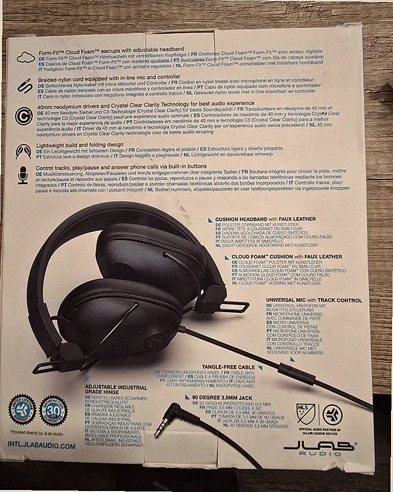 JLab Audio Studio Pro Over-Ear Kopfhörer 3,5mm In-Line Mic/Steuerung Schwarz