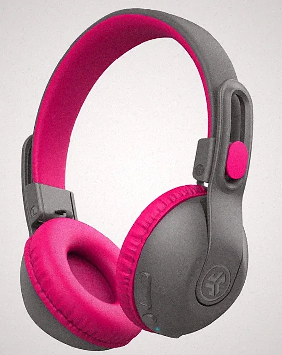 JLab Bluetooth-Kopfhörer JBuddies Studio 2 Grau Pink USB-C