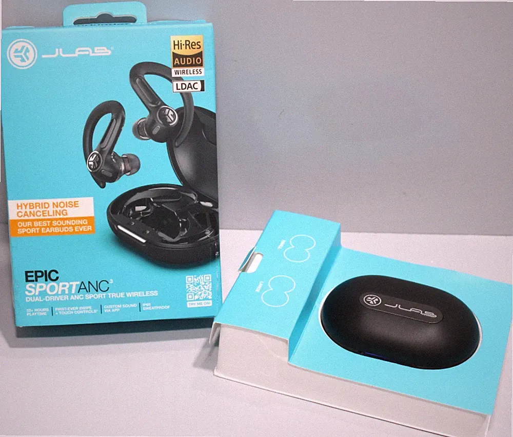 JLab Epic Open Sport TWS Open-Ear Bluetooth Kopfhörer Schwarz