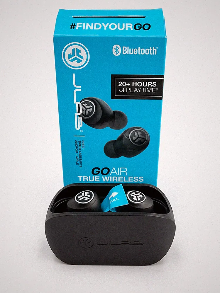 JLAB Go Air Pop True Wireless, In-ear Kopfhörer Bluetooth schwarz EarPods Musik