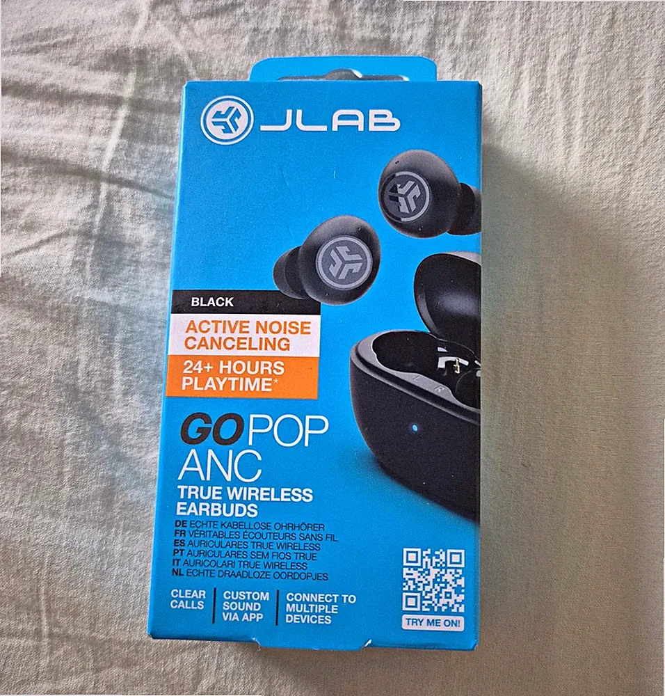 JLab Go Pop ANC True Wireless In-Ear-Kopfhörer Bluetooth Multipoint Schwarz