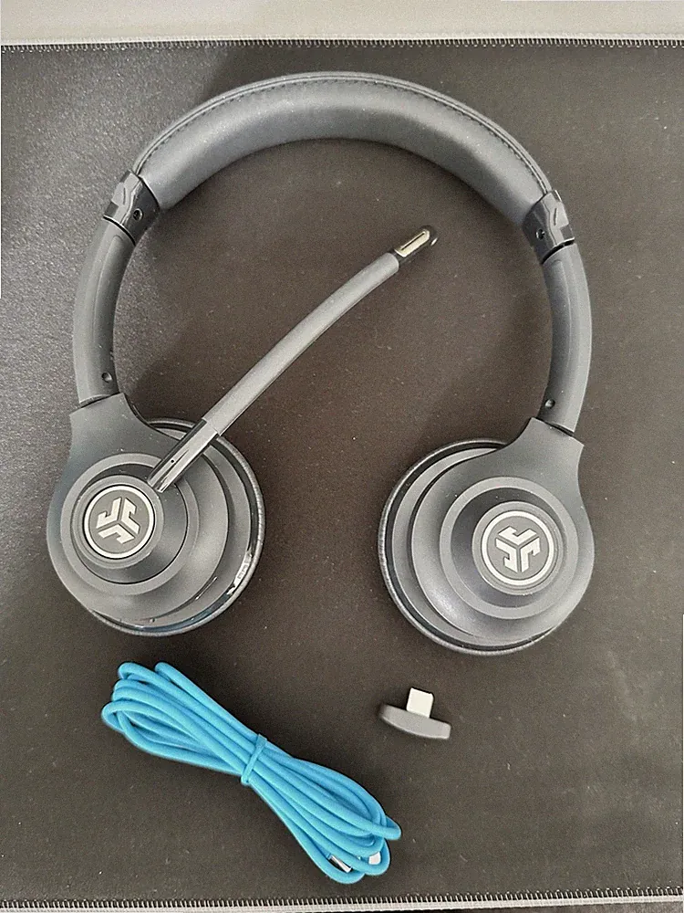 JLab Go Work On-Ear Kopfhörer Set - Schwarz/Blau (HBGOWORKRBLK4)