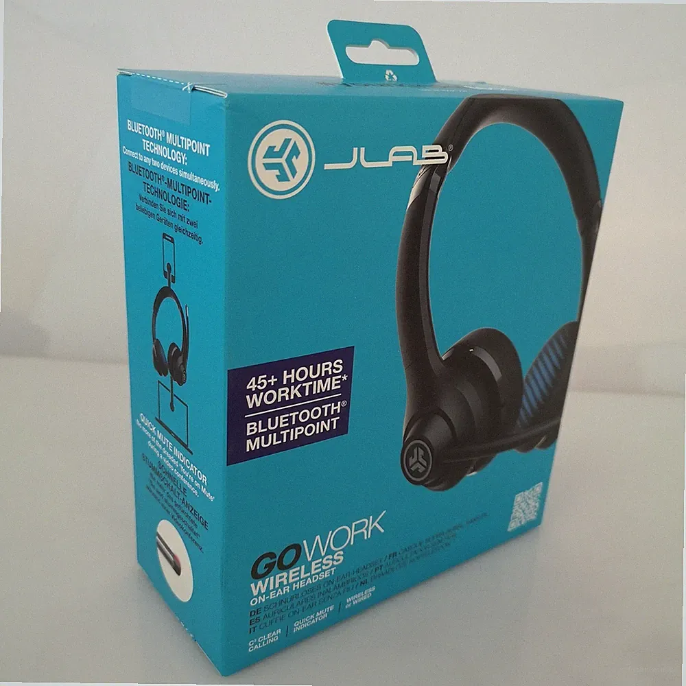 JLab GO Work Wireless Headset Home Office On-Ear-Kopfhörer Kabellos Schwarz