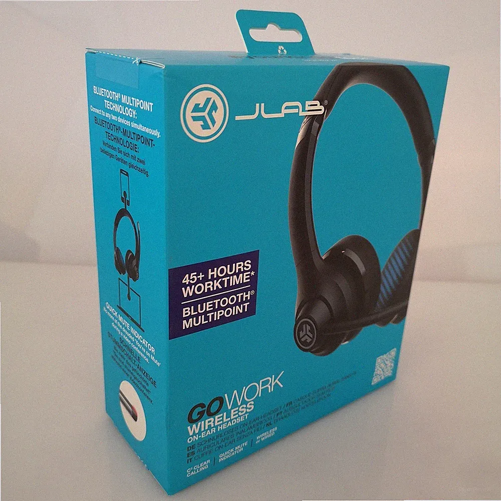 JLab GO Work Wireless Headset Home Office On-Ear-Kopfhörer Kabellos Schwarz