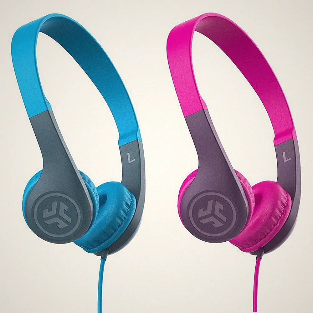 JLab JBuddies Pop Wired On-Ear Kinderkopfhörer Kopfhörer Lautstärkebegrenzung