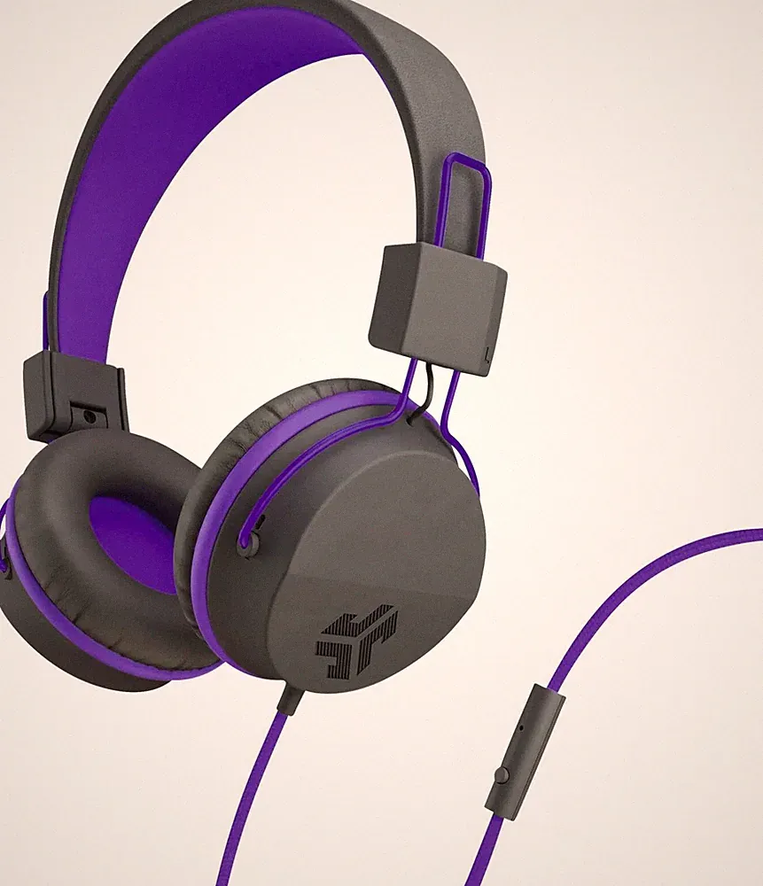 JLab JBuddies Studio Kids Grau-Violett On-Ear Kinder-Kopfhörer NEU/OVP