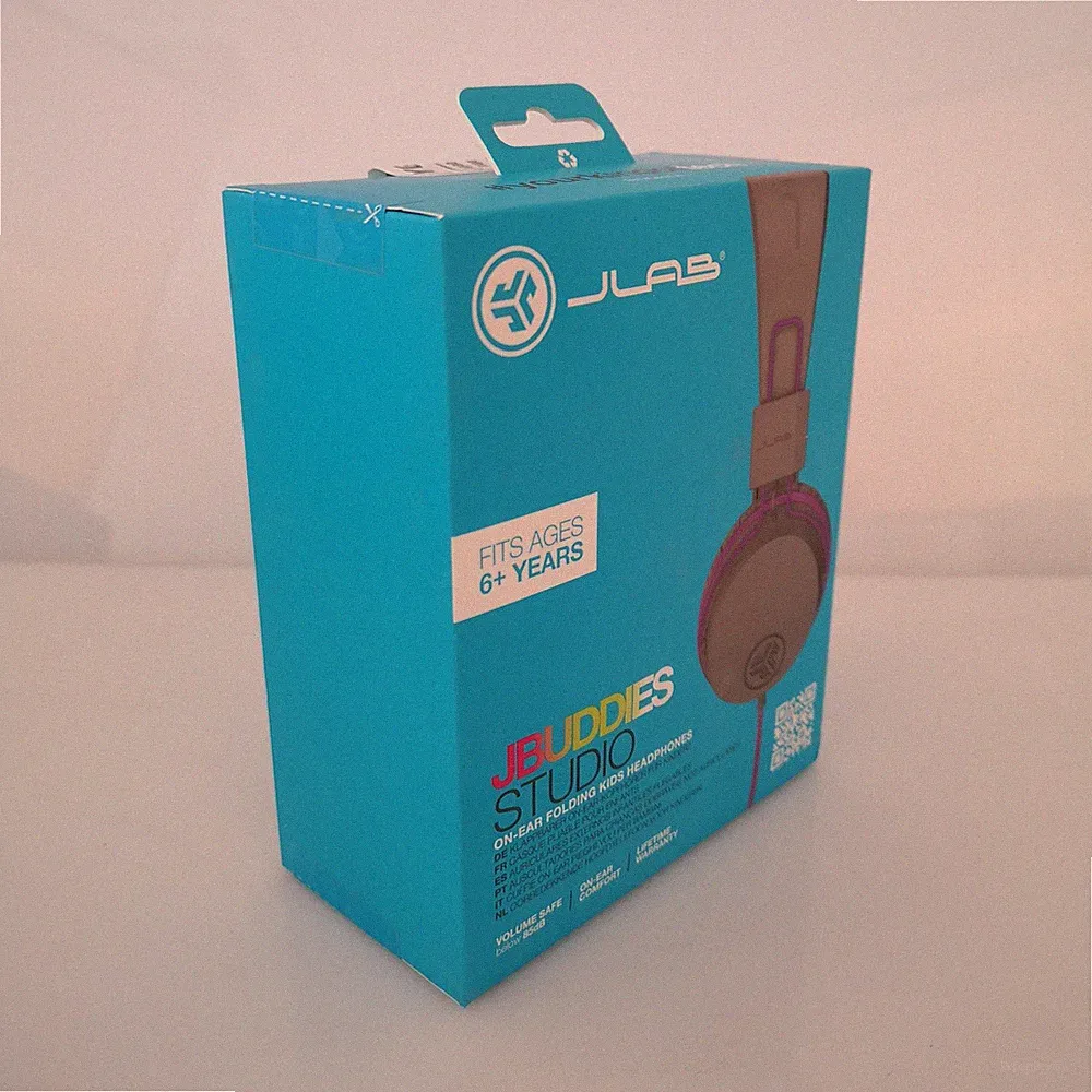 JLab JBuddies Studio Kids On-Ear Kinder-Kopfhörer Headphone Mikrofon Violett